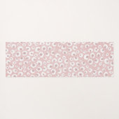 Elegante Rose Gold Leopard Print White Pattern Yogamatte (Rückseite (Horizontal))