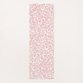 Elegante Rose Gold Leopard Print White Pattern Yogamatte (Vorderseite)