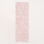 Elegante Rose Gold Leopard Print White Pattern Yogamatte (Rückseite)