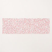 Elegante Rose Gold Leopard Print White Pattern Yogamatte (Vorderseite (Horizontal))