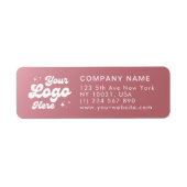 Elegante Rose Gold Logo Website Telefon (Vorne)