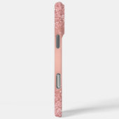 Elegante Rose Gold Luxe Schimmer Monogramm Case-Mate iPhone Hülle (Rückseite / Rechts)