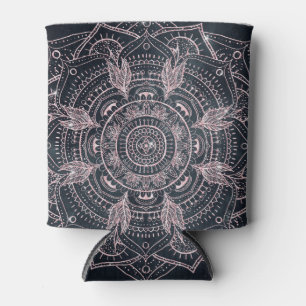 Elegante Rose Gold Mandala Gray Nebel Design Dosenkühler