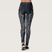 Elegante Rose Gold Mandala Gray Nebel Design Leggings (Rückseite)
