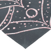 Elegante Rose Gold Mandala Gray Nebel Design Mittelgroßer Tischläufer (Ecke)