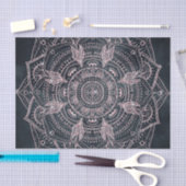 Elegante Rose Gold Mandala Gray Nebel Design Seidenpapier (Handwerk)