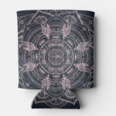 Elegante Rose Gold Mandala Gray Nebula Design Dosenkühler (Rückseite)