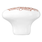 Elegante Rose Gold Mandala Keramikknauf (Seitenansicht)
