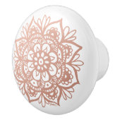 Elegante Rose Gold Mandala Keramikknauf (Rechts)