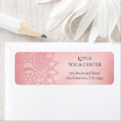 Elegante Rose Gold Mandala Monogram Rücksendeadres (Insitu)