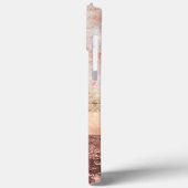 Elegante Rose Gold Marble Agate Script Case-Mate iPhone Hülle (Rückseite / Links)
