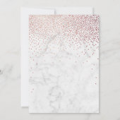 Elegante Rose Gold & Marmor 18. Geburtstag Einladung (Rückseite)