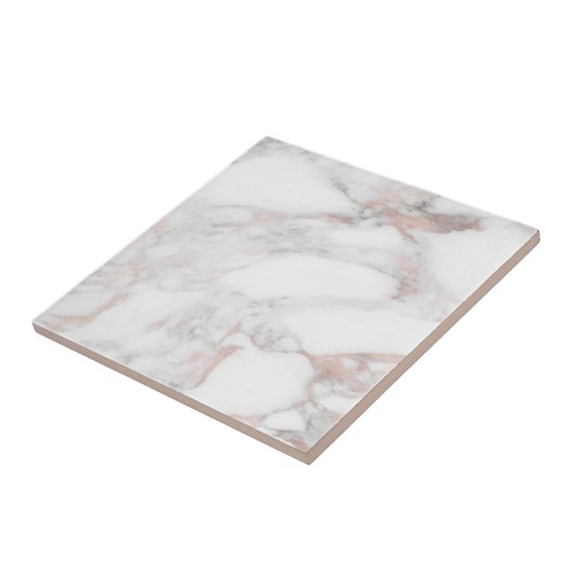 Elegante Rose Gold-Marmor anpassbare Vorlage Fliese (Seite)