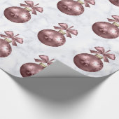 Elegante Rose Gold & Marmor Geschenkpapier (Ecke)