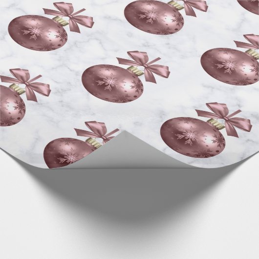 Elegante Rose Gold & Marmor Geschenkpapier (Ecke)