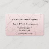 Elegante Rose Gold-Marmor-Visitenkarte Telefonnummerkarte (Vorderseite)