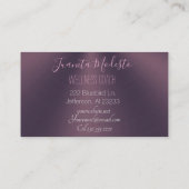 Elegante Rose Gold-Marmor-Visitenkarte Visitenkarte (Rückseite)