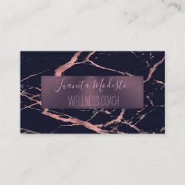 Elegante Rose Gold-Marmor-Visitenkarte Visitenkarte