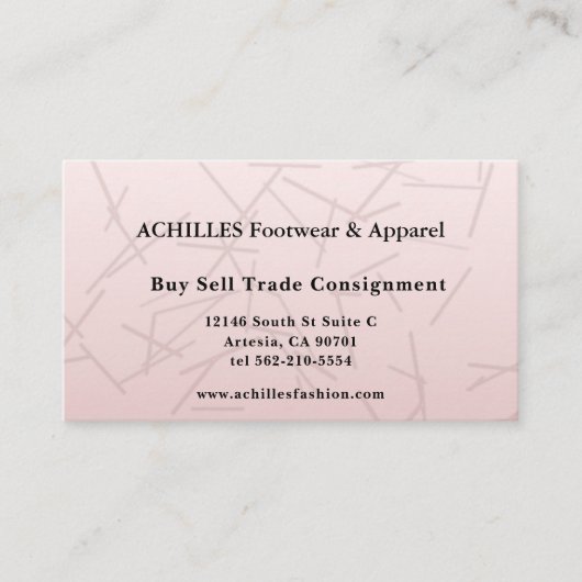 Elegante Rose Gold-Marmor-Visitenkarte Visitenkarte (Vorderseite)