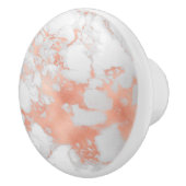 Elegante Rose Gold Marmoreffekt-Schubladen Keramikknauf (Rechts)