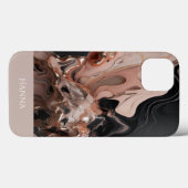 Elegante Rose Gold Marmorstruktur Case-Mate iPhone Hülle (Rückseite (Horizontal))