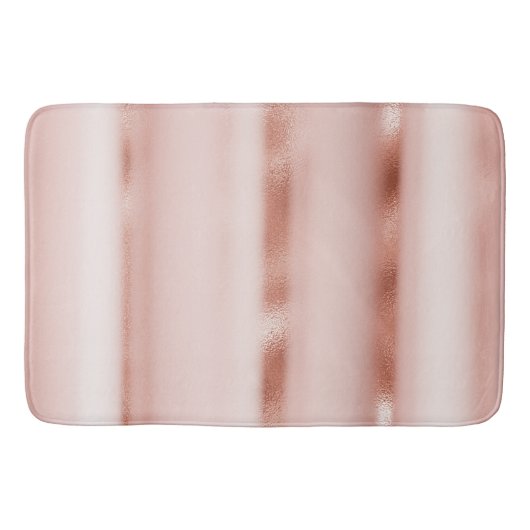 Elegante Rose Gold Metallic Badematte (Vorderseite)