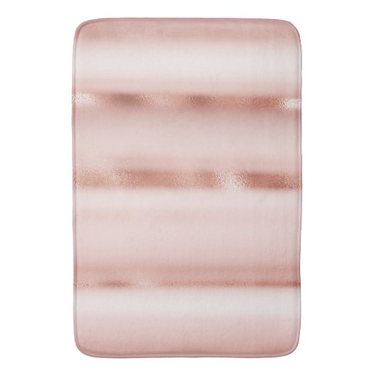 Elegante Rose Gold Metallic Badematte (Vorderseite Vertikal)