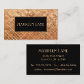 Elegante Rose Gold Metallic Look Tiles Visitenkarte (Vorne/Hinten)