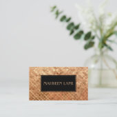 Elegante Rose Gold Metallic Look Tiles Visitenkarte (Stehend Vorderseite)
