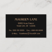 Elegante Rose Gold Metallic Look Tiles Visitenkarte (Rückseite)