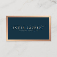 Elegante Rose Gold Metallic Marineblau minimalisti
