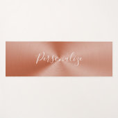Elegante Rose Gold Metallic Personalisiert Zen Yogamatte (Vorderseite (Horizontal))