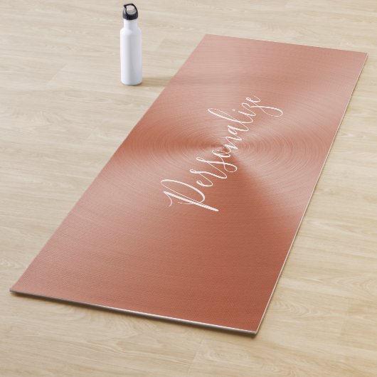 Elegante Rose Gold Metallic Personalisiert Zen Yogamatte (Beispiel)