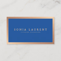 Elegante Rose Gold Metallisches Königsblau minimal