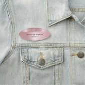 Elegante Rose Gold Moderne Design Vorlage Namensschild (Beispiel)