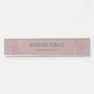 Elegante Rose Gold Moderne einfache Vorlage Top Türschild