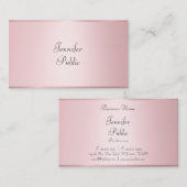 Elegante Rose Gold Moderne gezeichnet Beruflich Visitenkarte (Vorne/Hinten)