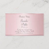 Elegante Rose Gold Moderne gezeichnet Beruflich Visitenkarte (Rückseite)