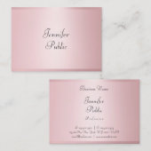 Elegante Rose Gold Moderne handgeschriebene Berufl Visitenkarte (Vorne/Hinten)