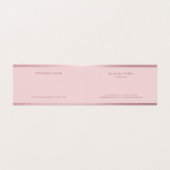 Elegante Rose Gold Moderne handgeschriebene Skript Visitenkarten (Innenseite Aufgefaltet)