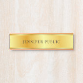 Elegante Rose Gold Moderne Imitate Gold Vorlage Türschild (Vorderseite )