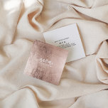 Elegante Rose Gold Moderne quadratische Weiß Visitenkarte<br><div class="desc">Elegante Rose Gold Moderne quadratische Weiß</div>
