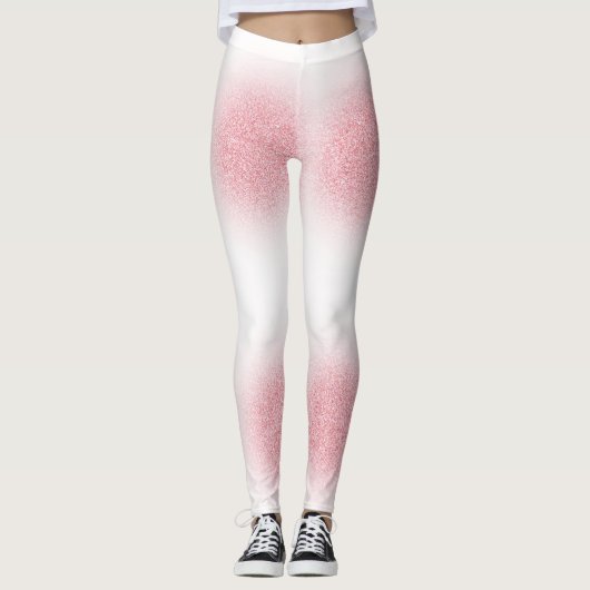 Elegante Rose Gold Moderne Vorlage Trendy Leggings (Vorderseite)
