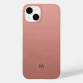Elegante Rose Gold Monogram Case-Mate iPhone Hülle (Rückseite)