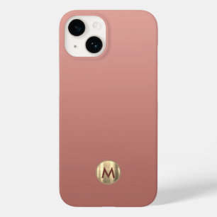 Elegante Rose Gold Monogram Case-Mate iPhone 14 Hülle