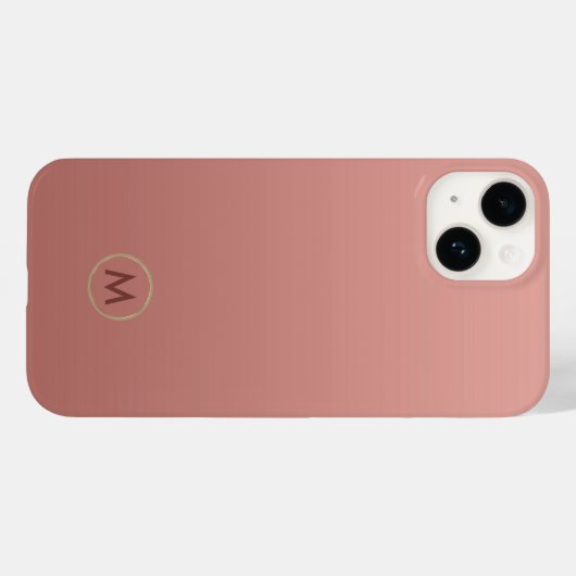 Elegante Rose Gold Monogram Case-Mate iPhone Hülle (Rückseite (Horizontal))