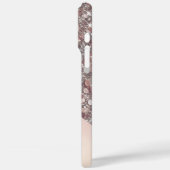 Elegante Rose Gold Monogram Case-Mate iPhone Hülle (Rückseite / Links)