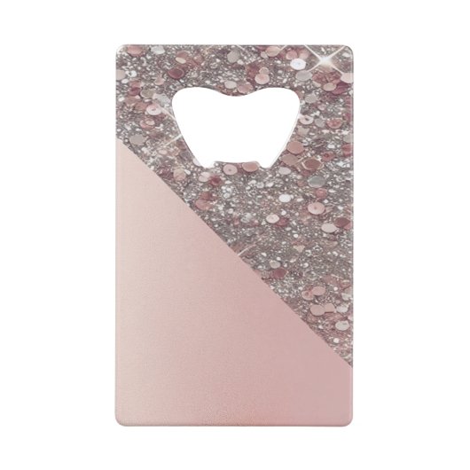 Elegante Rose Gold Monogram Geldbeutel Flaschenöffner (Rückseite)