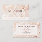 Elegante Rose Gold Monogram Glitzer Bokeh Visitenkarte (Vorne/Hinten)