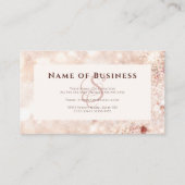 Elegante Rose Gold Monogram Glitzer Bokeh Visitenkarte (Rückseite)
